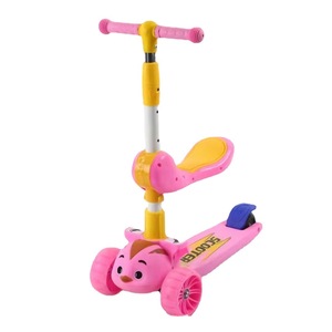 Kids Scooter <b>Three</b> Wheeled Foldable With Seat And Lights For 3-6 Years Old Children - Product Image 5