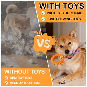 Juguete de Cuerda para Mascotas, Ecológico, Duradero y Seguro, Reduce el Mal Aliento y el Mordisqueo Destructivo, Alivia el Aburrimiento - Product Image 5