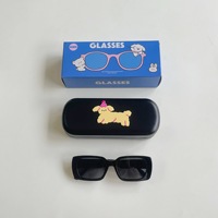 Lot de 2 Nouveautés Lunettes de soleil carrées à monture intégrale pour enfants, légères, protection UV400, style moderne, pour bébés, printemps-été