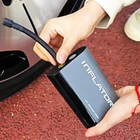 Tomavor Portable Car Tire Inflator ABS Tire Pressure Monitor Emergency Light Fast Inflate LED Display-for Compact