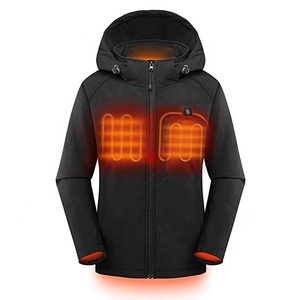Veste chauffante Slim Fit bon marché pour <span class=keywords><strong>femme</strong></span>, conception élégante avec doublure <span class=keywords><strong>polaire</strong></span>, grande taille, avec capuche détachable, Pack de batteries - Product Image 1