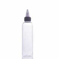 Botol Tetes Plastik PET Transparan untuk Pewarna, Tinta, Minyak Rambut, Saus, dengan Tutup Putar, Ukuran 3oz 4oz 5oz 8oz 12oz, Harga Promo