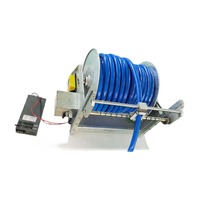 Tambor de cable retráctil de metal químico, manguera de pulverización eléctrica de 12v para industria alimentaria y medicina
