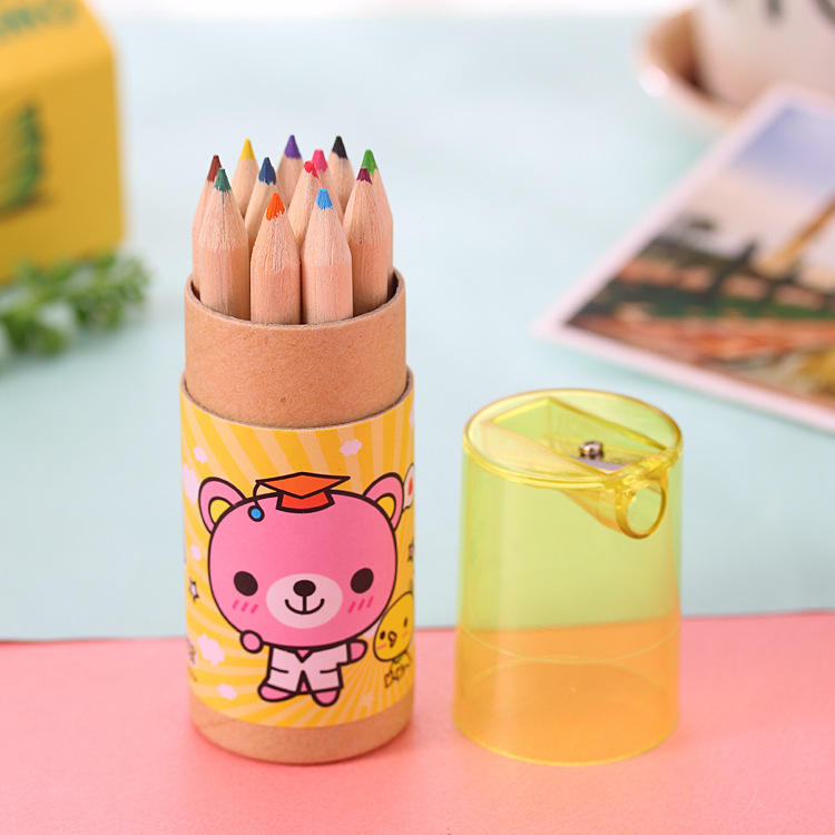 4Pack Mini Drawing Colored Pencils For Kids With Sharpener, Portable