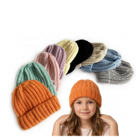 Nouveaux arrivages, bonnet en tricot d'hiver pour enfants et bébés, couleur unie, de haute qualité, bonnet chaud pour enfants