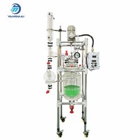Yangmai YMGR-20EX 20L Hervidor de Reacción Encamisado de Doble Capa de Vidrio de Borosilicato de Alta Calidad con Motor Automático y Control de Temperatura para