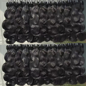 Raw body wave Human Hair Bundles 100% Virgin Human Hair Double Weft 8~30 Inch Wholesale Price - Product Image 2