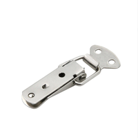 Loquet à ressort en acier inoxydable avec trou de verrouillage pour armoire/tiroir, œillet pour cadenas et finition zinguée