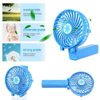 Ventilateur portable pliable rechargeable par USB, mini ventilateur de bureau à 3 vitesses, ventilateur personnel à piles pour le bureau et les voyages