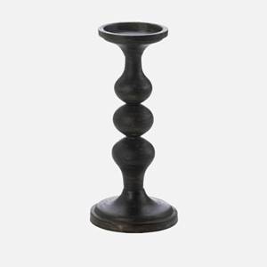 Bougeoirs 12 pouces en résine noire, hommes et femmes, support de bougies - Product Image 1