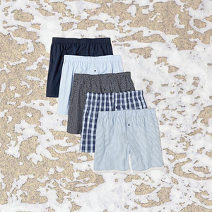 High Quality <b>Men's</b> Boxer <b>Shorts</b> Elastic Waist Button Fly Cotton Casual <b>Lounge</b> <b>Shorts</b> Private Label OEM Supplier - Product Image 3