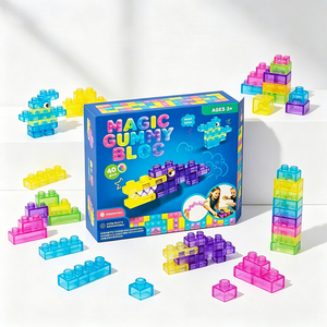Bloques de Gelatina Brillantes, Juguete de Actividades para Niños, Construcción Flexible, Aprendizaje de Colores, Coordinación Motora, Herramienta de Construcción - Product Image 1