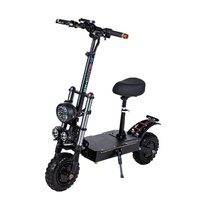 Trottinette Électrique Pliable pour Adultes EU 11 Pouces 5600W à Double Moteur avec Siège, Batterie au Lithium 20Ah, Autonomie 40-80km, Vitesse 65km/h