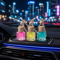 Diffuseur de parfum miniature pour voiture, parfum longue durée, décoration suspendue pour voiture, huile essentielle, parfum pour voiture, désodorisant pour voiture avec couvercle en bois