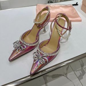 Sandalias Mujer 2025, Calzado Femenino de Lujo, Tacones con Cordones y Perlas - Product Image 2