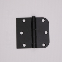 Fournisseur chinois de charnières en acier avec revêtement en poudre noire, dimensions 3"x3"x2MM, 3.5"x3.5"x2.2MM, coins arrondis, coins carrés, charnières de porte en fer
