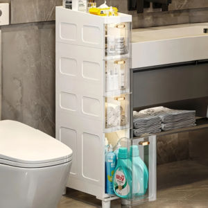 14/18/22cm 다기능 틈새 선반 욕실 바닥형 투명 서랍 틈새 수납장 다층 수납 랙 - Product Image 3