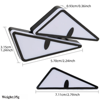 Vis de plaque d'immatriculation de moto ZhaoDi transfrontalière, lumière triangulaire, modification œil de démon, universelle, ABS, aluminium, décorative