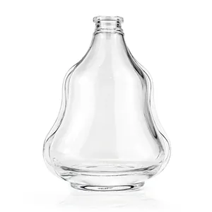 Fábrica estoque 500 ml 1000 ml vazio transparente vidro líquido garrafa com cortiça rolha espírito garrafa de vidro