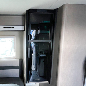 Réfrigérateur-congélateur vertical encastrable 12/24V DC en ABS <span class=keywords><strong>pour</strong></span> petits <span class=keywords><strong>camping</strong></span>-cars et VR, avec plages de température de 0°C à 10°C et de -5°C à 18°C, <span class=keywords><strong>pour</strong></span> la conservation des aliments frais - Product Image 2