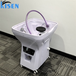 Kisen Bac à shampoing portable avec éclairage design, lavabo mobile pour soin capillaire, arche d'eau violette, petite taille, bac de lavage de cheveux surélevé, en promotion - Product Image 6