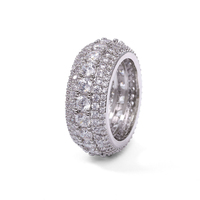 Anillo de Dedo Mlluki Chapado en Oro con Circonita Cúbica para Mujer, Anillo de Tenis con Circonitas, Estilo Hip Hop, Joyería Fina, Regalo