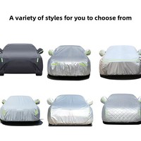 Housse de voiture argentée, couverture intégrale, universelle, toutes saisons, pare-soleil PEVA, résistante aux UV, imperméable, isolante thermique, épaisse, anti-poussière