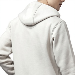 Sudadera con Capucha para Hombre, Color Sólido, Corte Regular, 100% Algodón, Tejido de Felpa, Informal, para Invierno, con Bolsillo Delantero - Product Image 4
