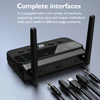 BT 5.4 Audio-Sender-Empfänger 3-in-1 TX RX HD Dual-Antenne Kabelloser Audio-Adapter Optisch 3,5mm für TV Kopfhörer Lautsprecher
