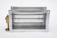 Vanne de régulation électrique industrielle carrée en acier galvanisé multi-lames pour amortisseur de chaleur, systèmes de chauffage CVC et climatisation