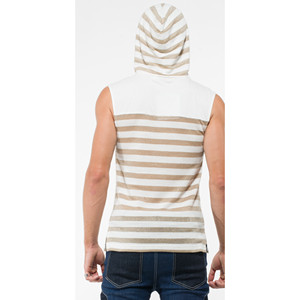 Felpa con Cappuccio Senza Maniche Dorata da Uomo - Product Image 3