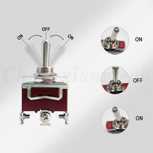 Тумблер-переключатель 12В, <span class=keywords><strong>3</strong></span> положения: ВКЛ-ВЫКЛ-ВКЛ, <span class=keywords><strong>2</strong></span> положения: ВКЛ-ВКЛ, 250В переменного тока 15А, 125В переменного тока 20А для лодок, яхт, пилотных систем, автомобильных приборов - Product Image 2