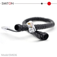 Kabel Ethernet kecepatan tinggi 8p8c Cat8 Rj45, kabel telepon jaringan Lan Spiral pegas Rj45