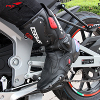 PRO-BIKER Chaussures de moto de course de compétition unisexes Bottes de cavalier tout-terrain avec doublure en maille pour bottes de course de vitesse de cyclisme d'hiver