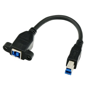 <b>Usb</b> 3.0 <b>Printer</b> Extension <b>Cable</b> Male To Female Black High Speed Bm To Bf Chassis Baffle Connector - Product Image 3
