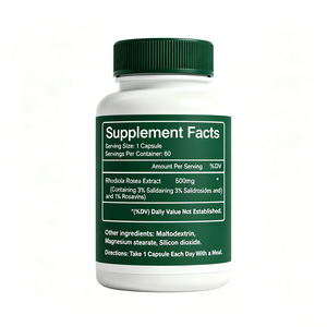 OEM/ODM Rhodiola Rosea Premium 60 Capsules Antioxydant Soutien Immunitaire Énergie Soulagement du Stress avec Durée de Conservation de 24 Mois pour Adultes - Product Image 2