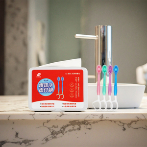 Portable 5 en 1 brosse à dents jetable perle d'éclatement une brosse technologie poils en Nylon doux poignée en plastique voyage pratique - Product Image 1