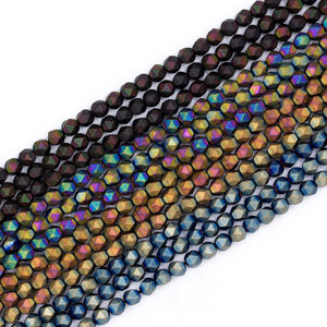 2024 vendita calda della fabbrica placcato di colore non magnetico taglio angolare ematite perline sciolte per la creazione di gioielli - Product Image 2