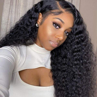 Pelucas de Cabello Humano Virgen Vietnamita 100% Sin Procesar, Ondulado Profundo, 13x4 13x6, Peluca de Encaje Completo HD Sin Pegamento para Mujeres Negras