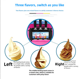 Precio barato comercial automático uso en el hogar tres sabores servicio suave máquina para hacer helados Mesa mejor precio para la venta - Product Image 3