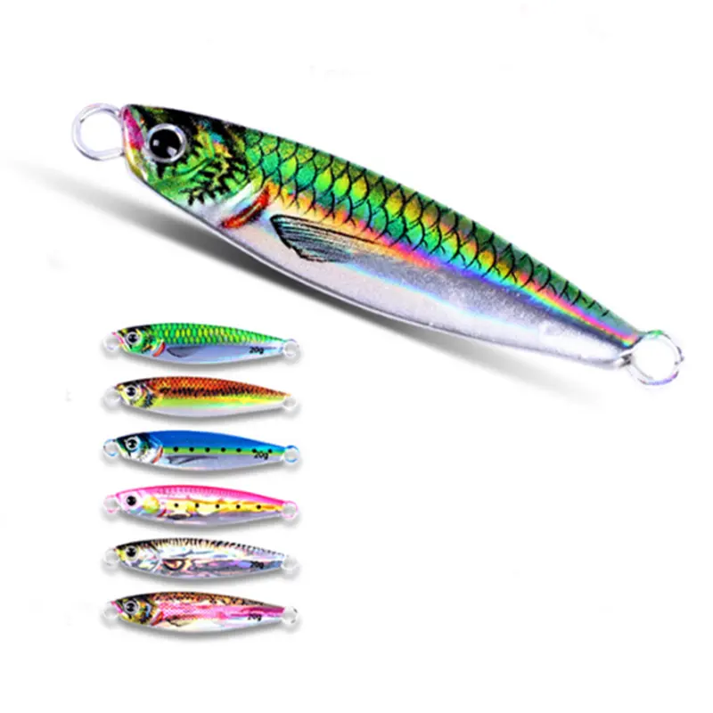 New JAPAN 3d print 7g 10g 15g 20g 25g 30g 40g 60g 80g 6 colors sea long shot metal jigging fishing spoon iron lead fishing lure