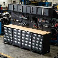 Gabinete de Herramientas Industrial Modular de Metal con 12 Cajones, Ruedas Resistentes a la Oxidación, Capacidad de Carga de 1000 kg, Cerradura con Llave, Almacenamiento y Reparación