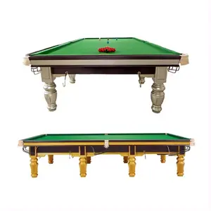 International Standard Solid Wood With Slate 12 Ft Billiard Snooker Table