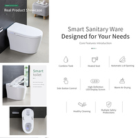 WC intelligent Ovs Cupc S-trap 305mm avec réservoir intégré, nettoyage automatique, céramique, pour salle de bain