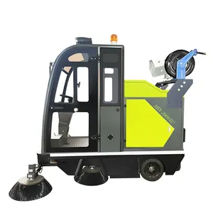 Wholesale Supnuo SBN-2000AC Electric Road Street Sweeper Cleaning Truck with Water Tank enclosed cab road floor sweeper