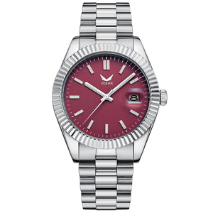 Alta calidad de lujo Retro mecánico automático de buceo 50 metros resistencia al agua reloj de esfera roja para hombres relojes de pulsera impermeables - Product Image 1