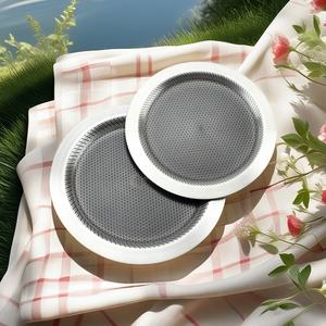 Sartenes para asar profundas de acero inoxidable 304 de tres capas de 30cm <span class=keywords><strong>y</strong></span> 34cm, utensilios de cocina antiadherentes de gas/inducción/eléctricos para freír salsa de paella - Product Image 1