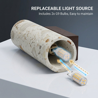 Applique Murale Moderne en Terrazzo G9 LED Blanc Chaud 3000K IRC 90 Éclairage Haut/Bas pour Intérieur, Base en Pierre Naturelle, Chambre, Hôtel, Salon