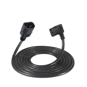 Hot Selling Iec Socket Pc Cable Extension And C13/C14 Plug Angle Usa Vde C13 C14 Connector Power Cord