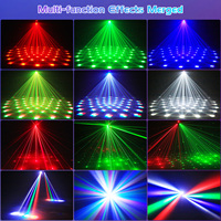 Nouvelle lumière LED RGBW à faisceau laser, effet stroboscopique, télécommande, contrôle sonore, boule magique rotative, lumière de scène pour événements, spectacles, fêtes, DJ